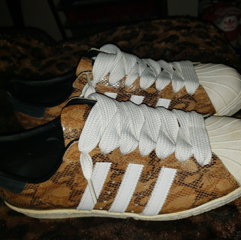 Adidas Superstar 80s 'Snakeskin' Vintage Wheat Model G95847